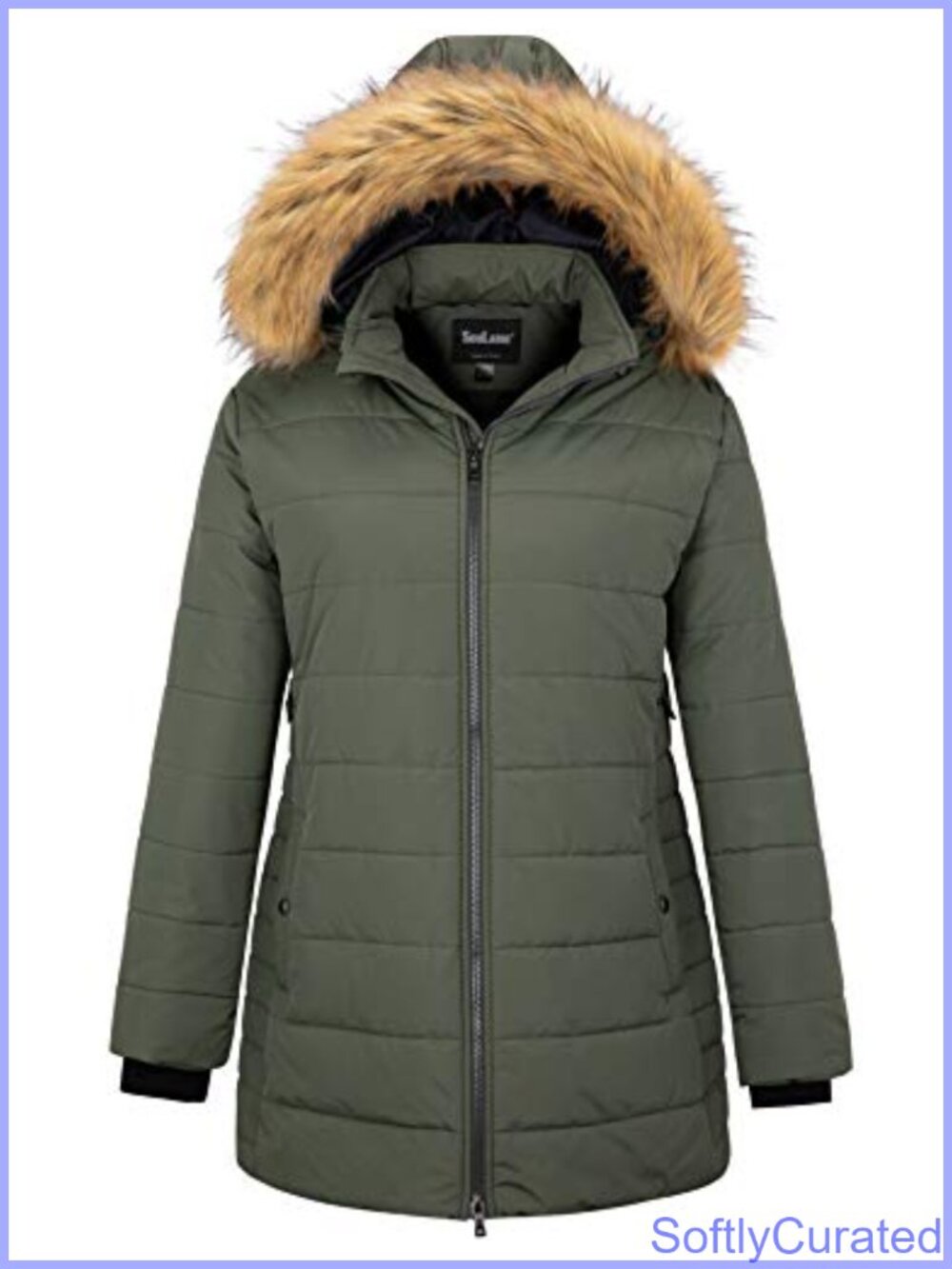Women's Plus Size Winter Thicken Puffer Coat with Hood Zip